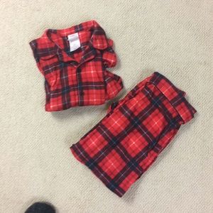 plaid pajama set